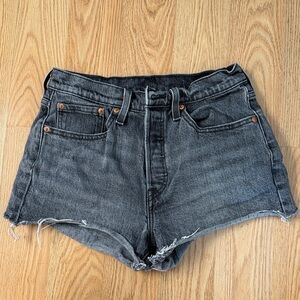 Levi’s 501 Black Denim Cutoff Women's Shorts
